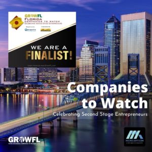 Graphic Depicting Micro-Ant is a Finalist for the 12th Annual GrowFL Florida Companies to Watch
